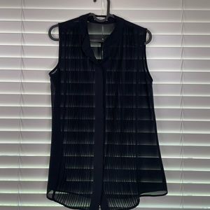 Button down sleeveless shirt